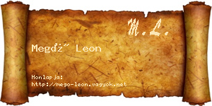 Megó Leon névjegykártya